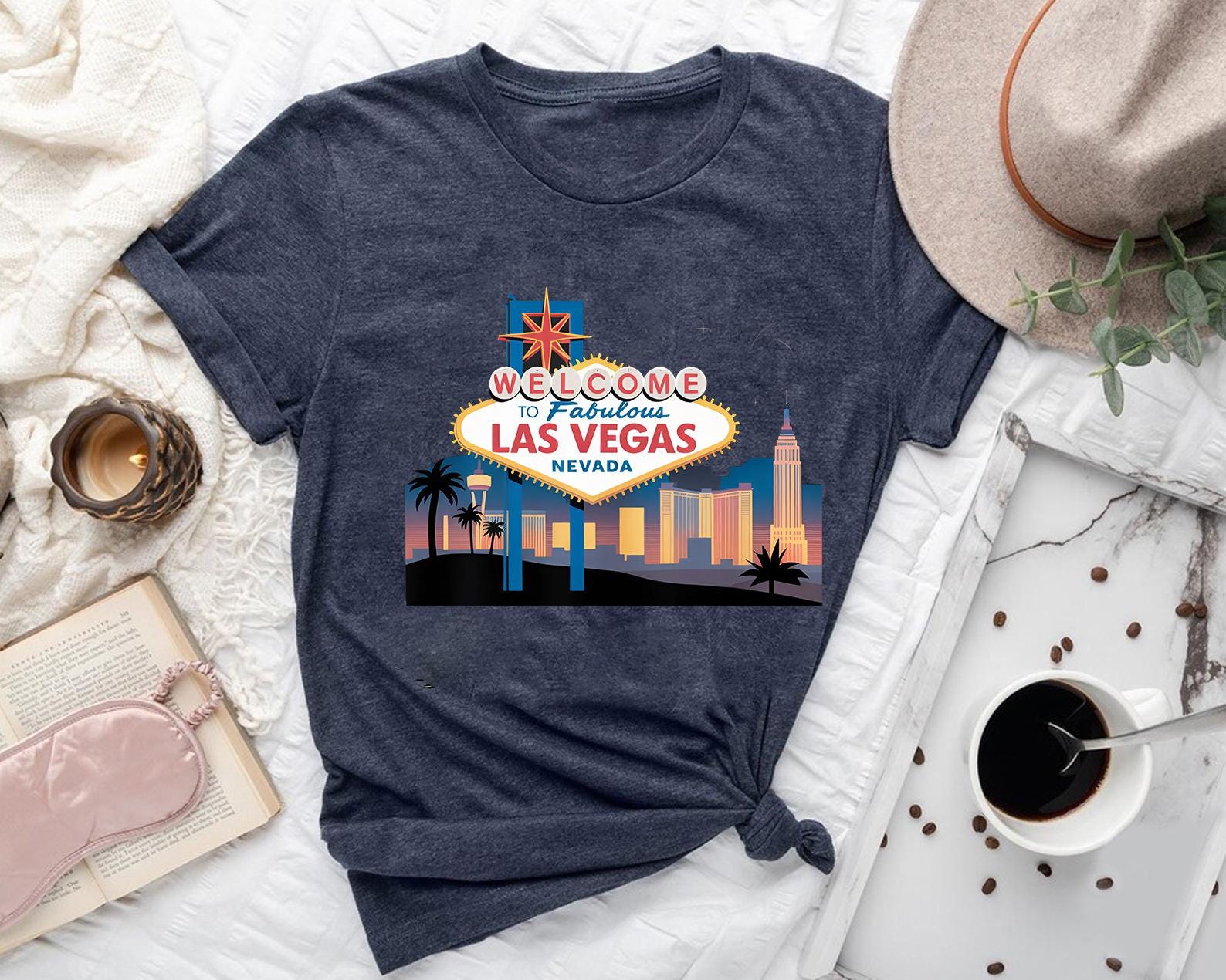 ラスベガスのスカイラインTシャツ – ネバダ州旅行のお土産Tシャツ