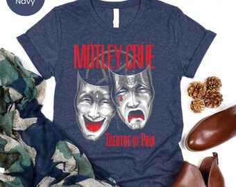 Chemise Motley Crue Theater of Pain - T-shirt graphique de groupe de rock - Cadeau pour fan de musique Heavy Metal, chemise de concert vintage