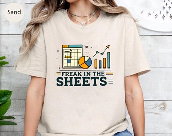 T-shirt Freak in the Sheets: grappig Excel-accountantcadeau