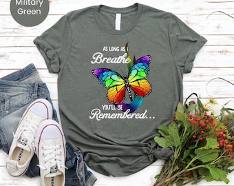 Butterfly Memorial Shirt: Sympathy Gift - Remembrance Keepsake