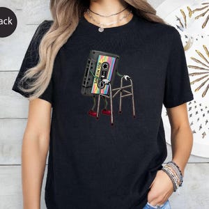 Funny 80s Mixtape Shirt - Retro Cassette Tape Walker Tee - Nostalgic Music Lover Top - Vintage Throwback Graphic Shirt - Old School Gift