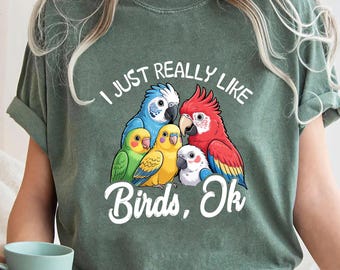 Funny Parrot Graphic Tee, Bird Lover Gift