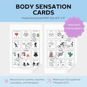 Tarjetas de Sensaciones Corporales: Interocepción, Terapia Somática y Terapia Ocupacional (Descargar PDF)