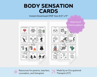Körperempfindungskarten: Interozeption, Somatische Therapie, & Ergotherapie (PDF Download)