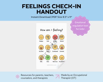 Gefühle Check-In Handout: Selbstkontrolle für Kinder & Jugendliche (PDF Download)