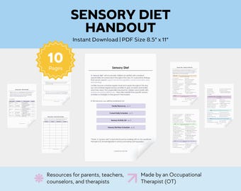 Handout Sensorische Diät Handout: Autismus, ADHS, Ergotherapie (PDF Download)