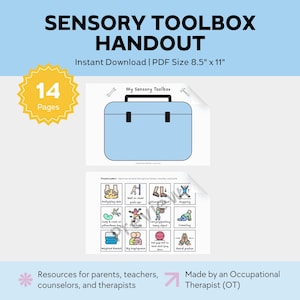 Sensory Toolbox Handout for Kids: Occupational Therapy Resource (PDF Download)