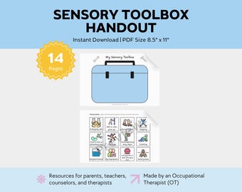 Sensory Toolbox Handout for Kids: Occupational Therapy Resource (PDF Download)