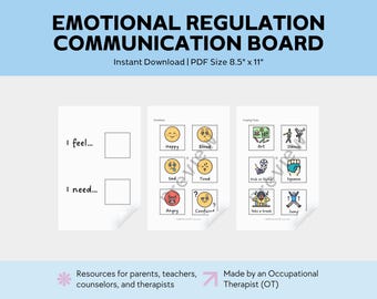Emotionsregulierungstafel für Kinder: Selbstregulierungs- & Selbstvertretungs-Tool (PDF Download)