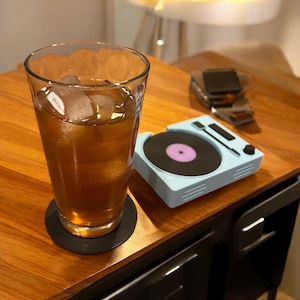 Retro Record Coaster Set of 6 Gift For Music Lover Decor