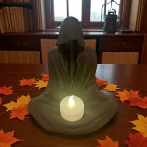 Grim Reaper Tealight Figurine Suriel Figure Gift Sitting Ghost Halloween Decor