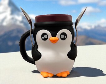 Penguin Ice Cream Pint Holder: Fun Gift, Creative Decor