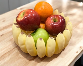 Banana Fruit Bowl Gift Kitchen Decor Whimsical Themed Bowl