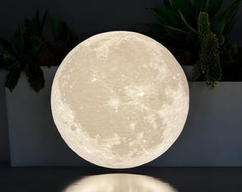 Moon Lamp Gift For Astronomy Lover Kids Room Fun Accent Light Unique Decor