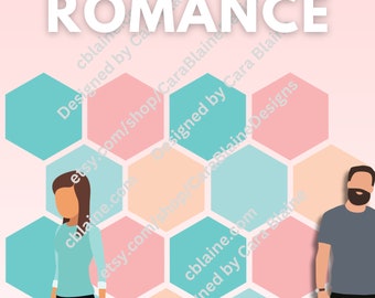 Pink Geo Romance ebook cover template