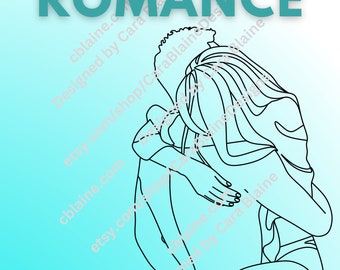 Aqua Romance ebook cover template