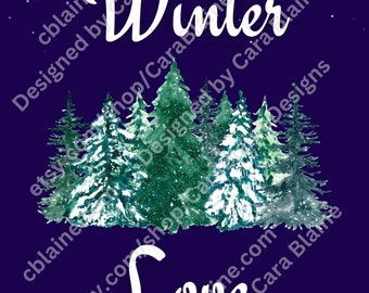 Winter Romance 1 eBook Book Cover Art Print Template