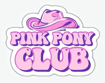 Stickers, country, pink, pony, club, dancing, funny, fun, scrapbook, decal