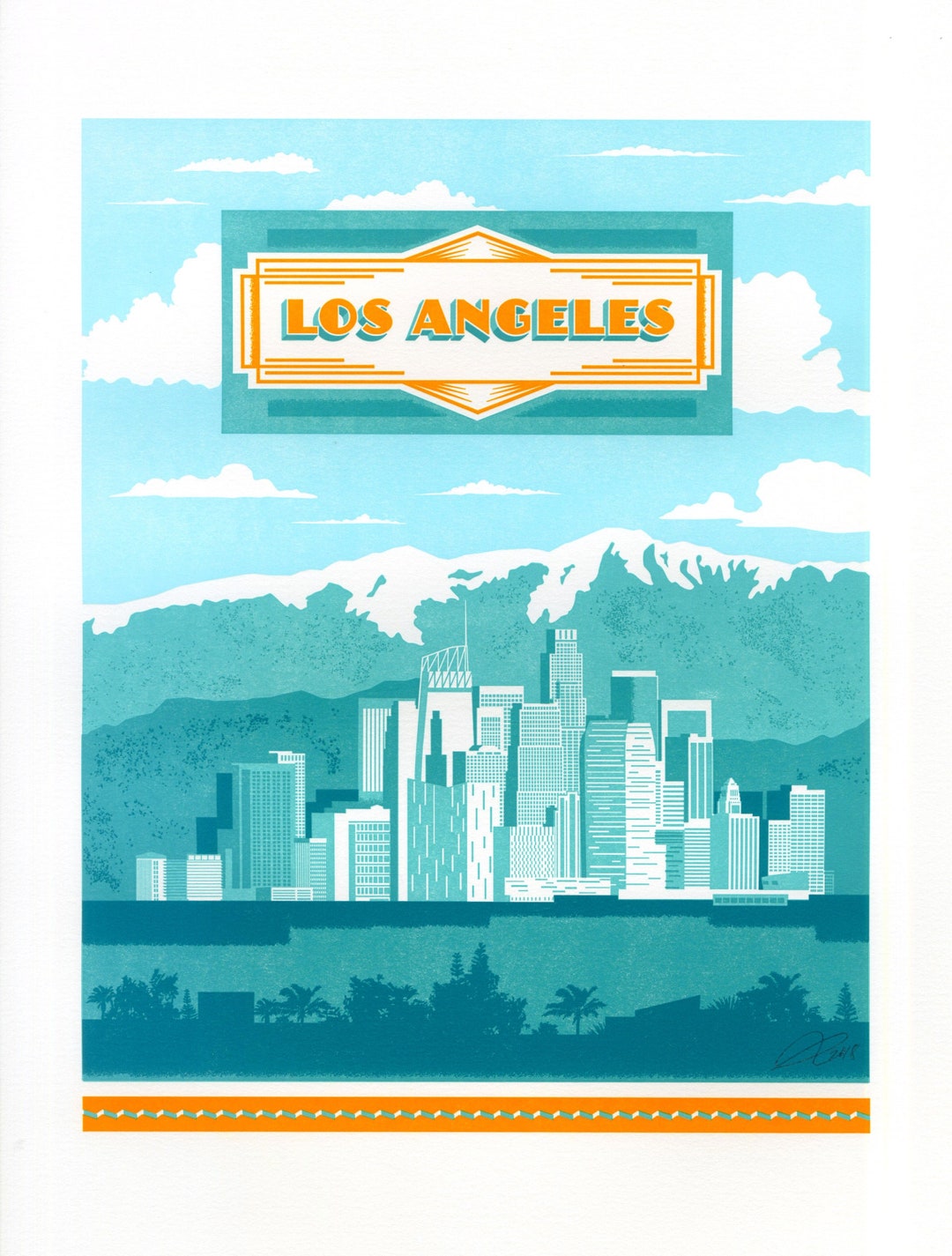Los Angeles Printers Fair Selection Letterpress Print Etsy