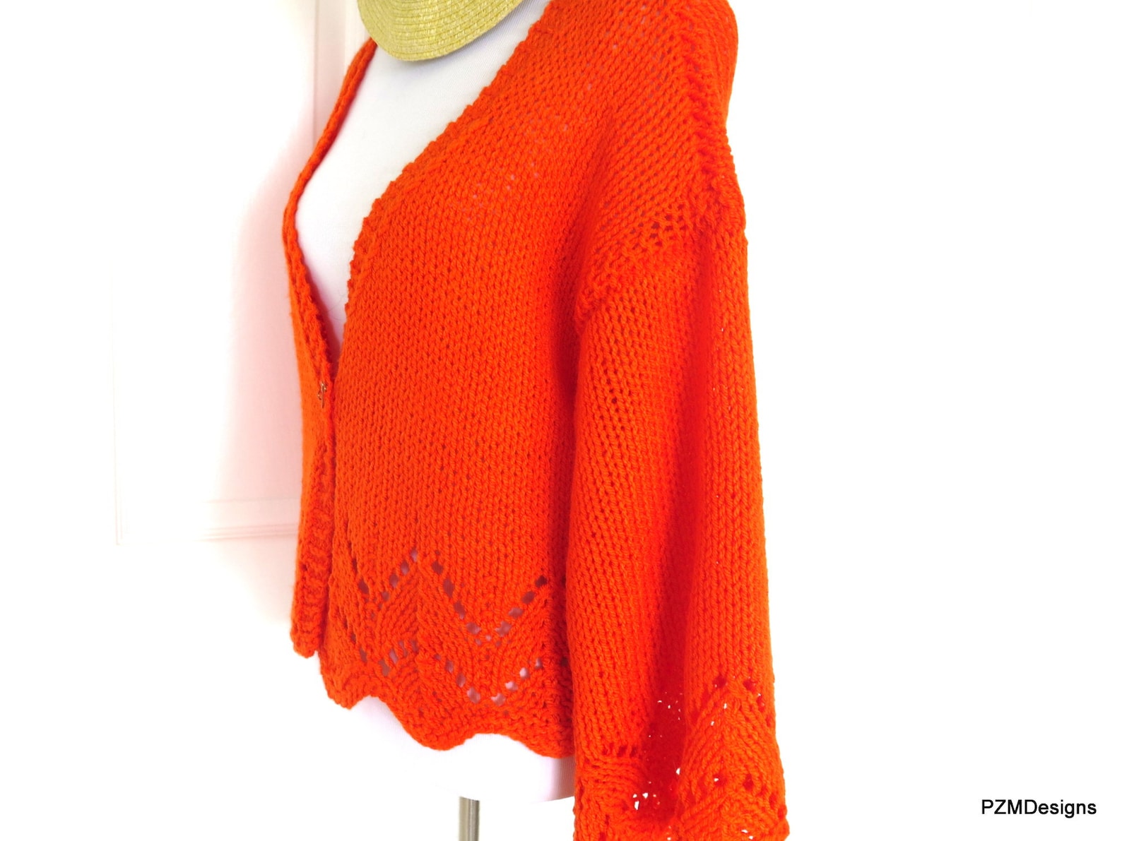 plus size orange cardigan sweater