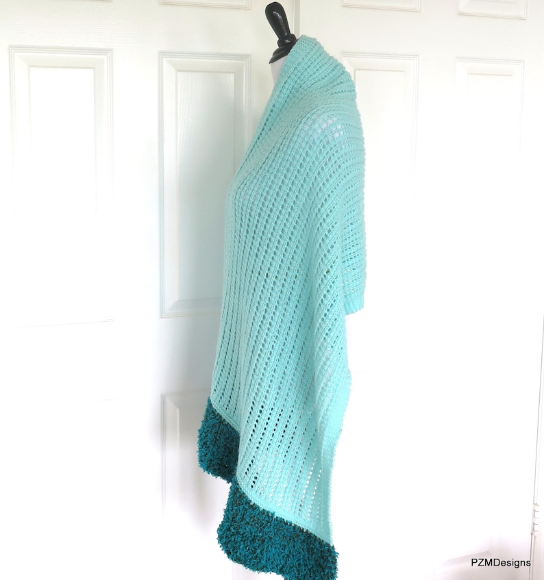 large knit shawl