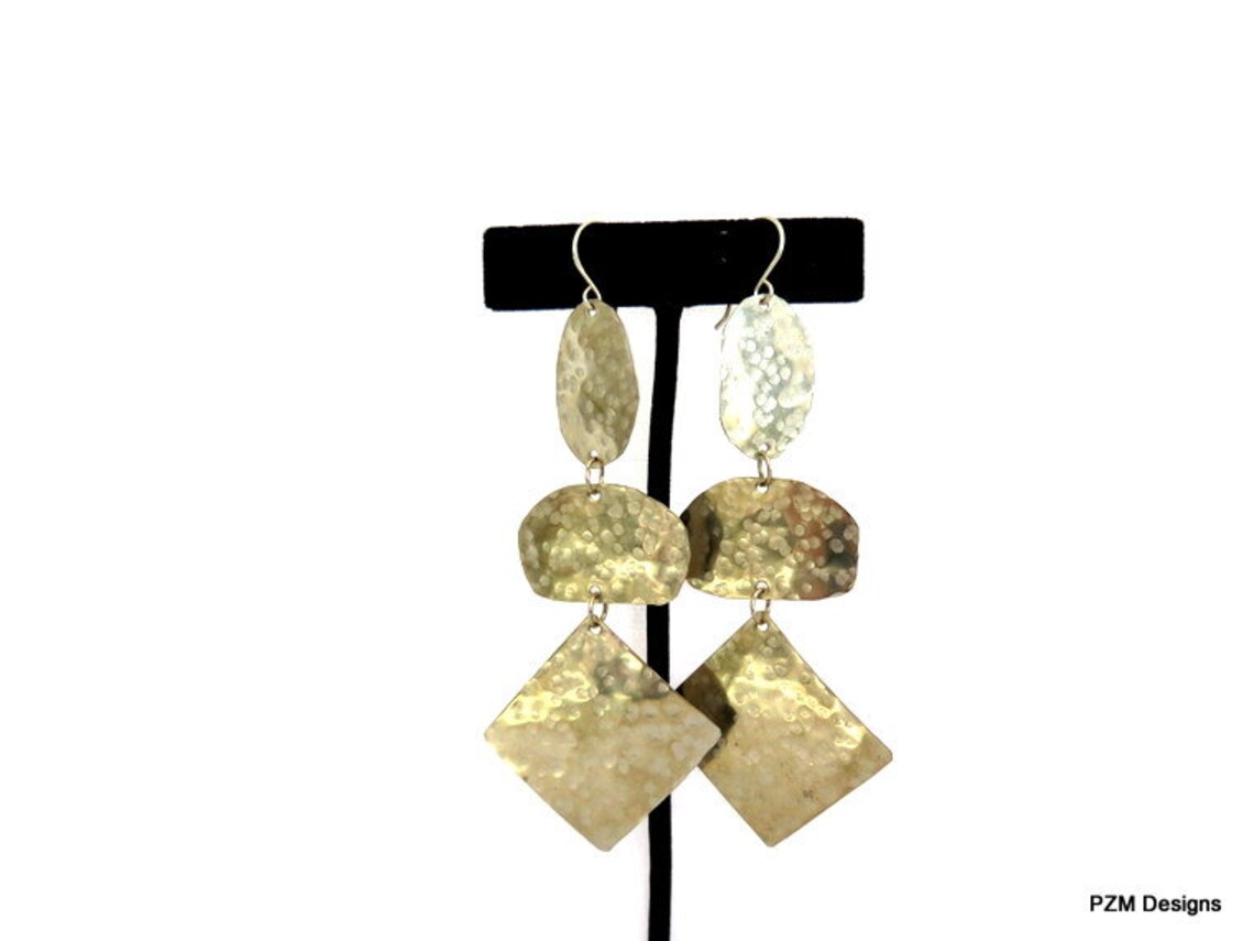 Artisan Silver Earrings Ethnic Tribal Dangle Earrings Gift Etsy