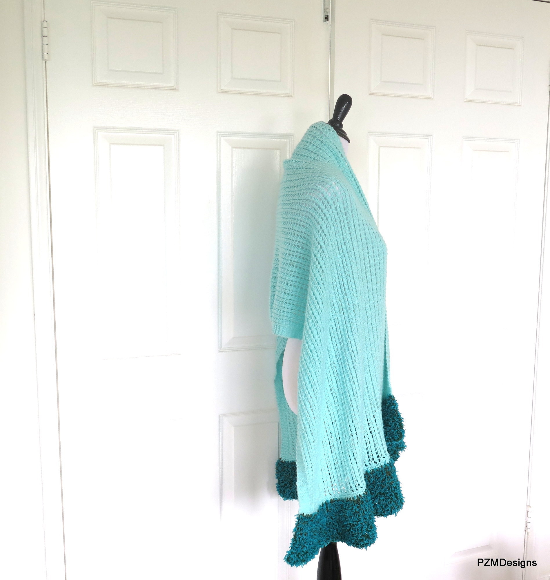 large knit shawl