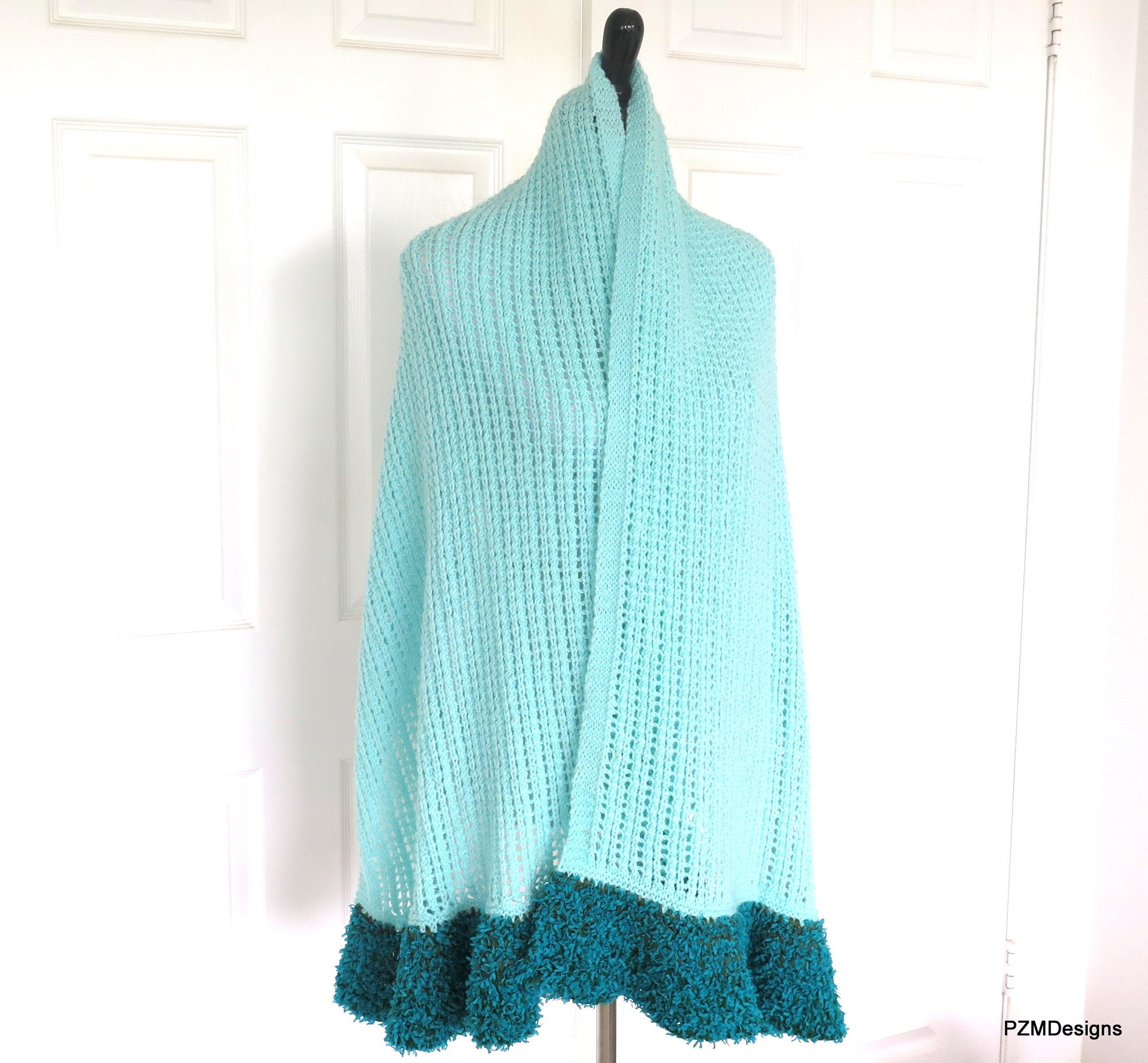 large knit shawl