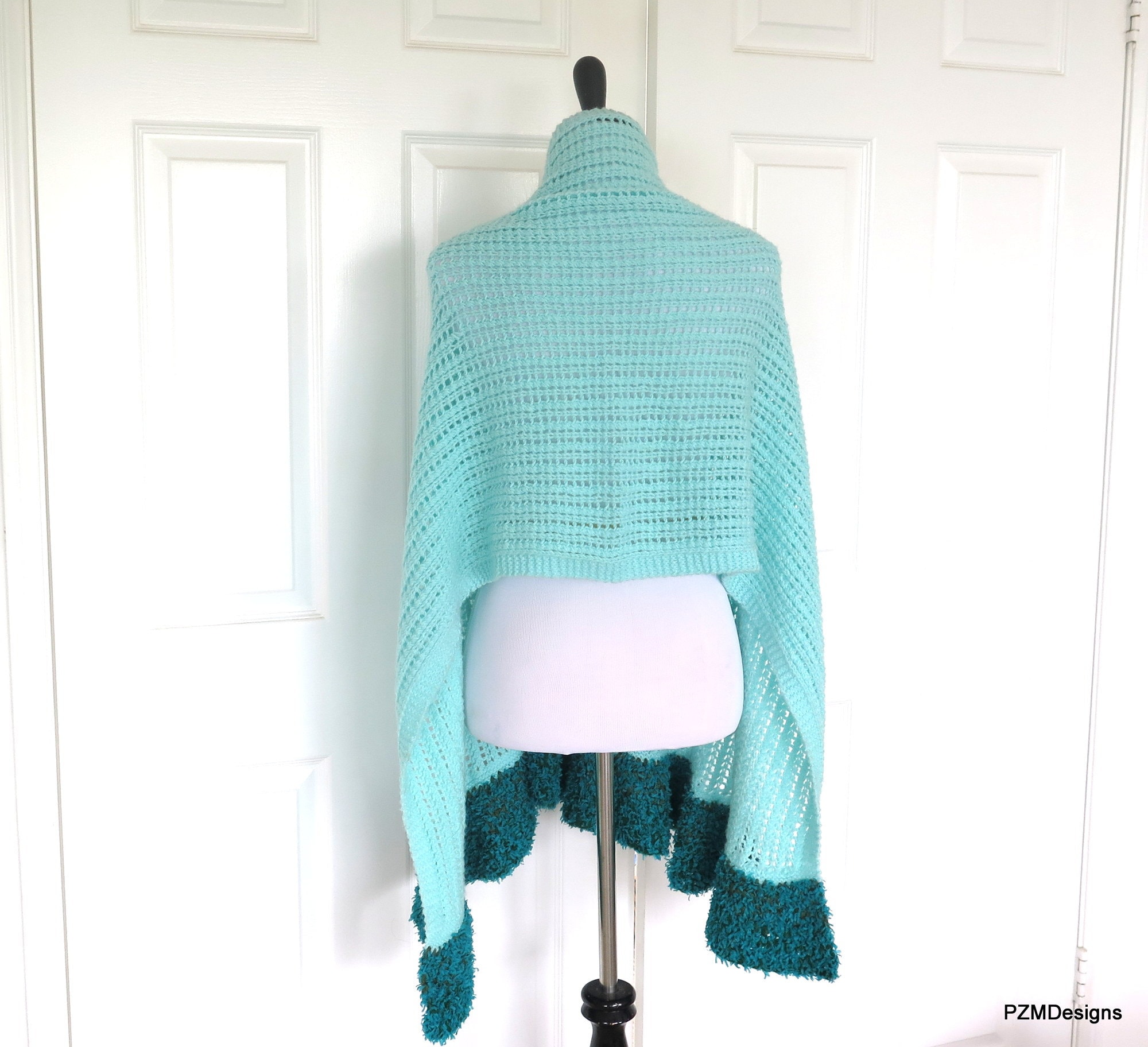 large knit shawl
