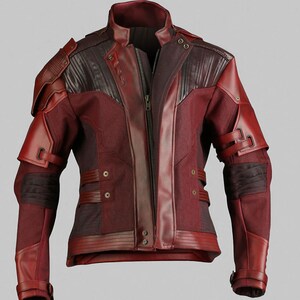 Rode cosplayjas heren – futuristische bikeroutfit | Kostuum van PU-materiaal voor Halloween en feesten