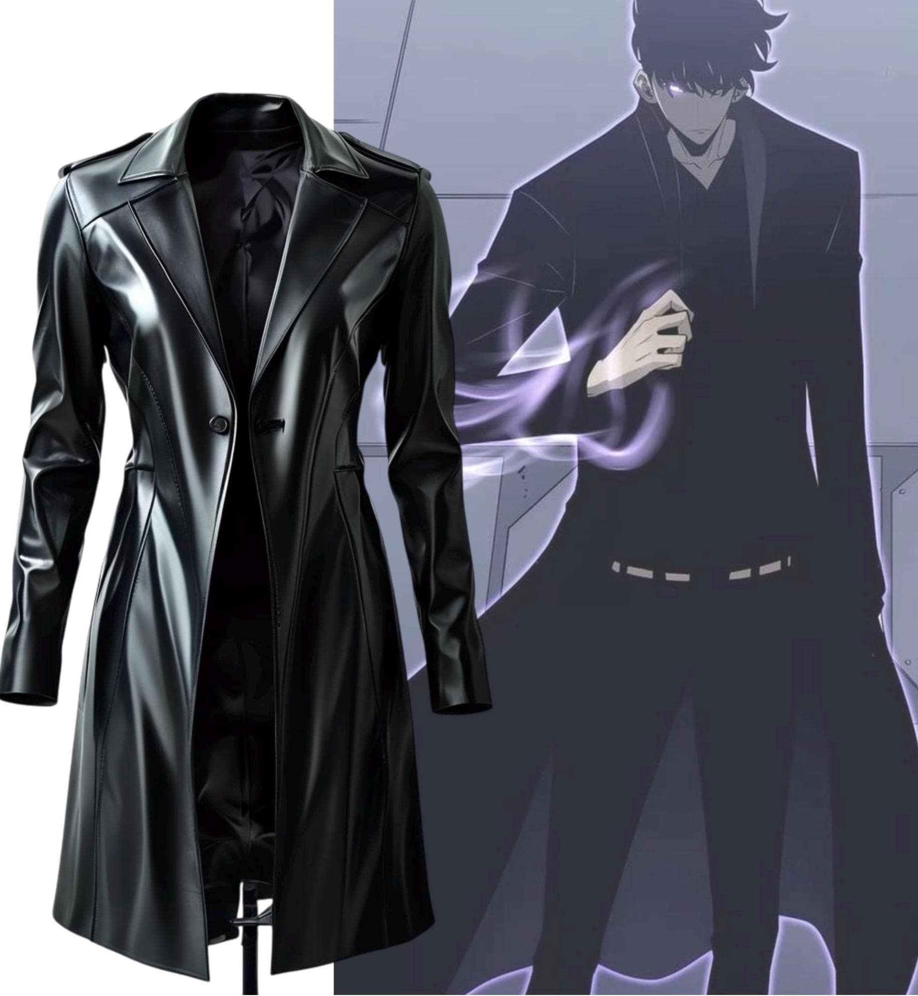 Solo Leveling Inspired Trench Coat – Anime Cosplay Jacket | Cotton