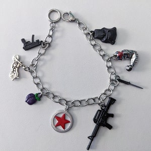 Winter Soldier inspired charm bracelet or necklace