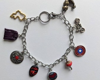 The Falcon and the Winter Soldier inspired charm bracelet or necklace