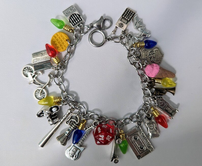 Stranger Things Inspired Charm Bracelet Etsy