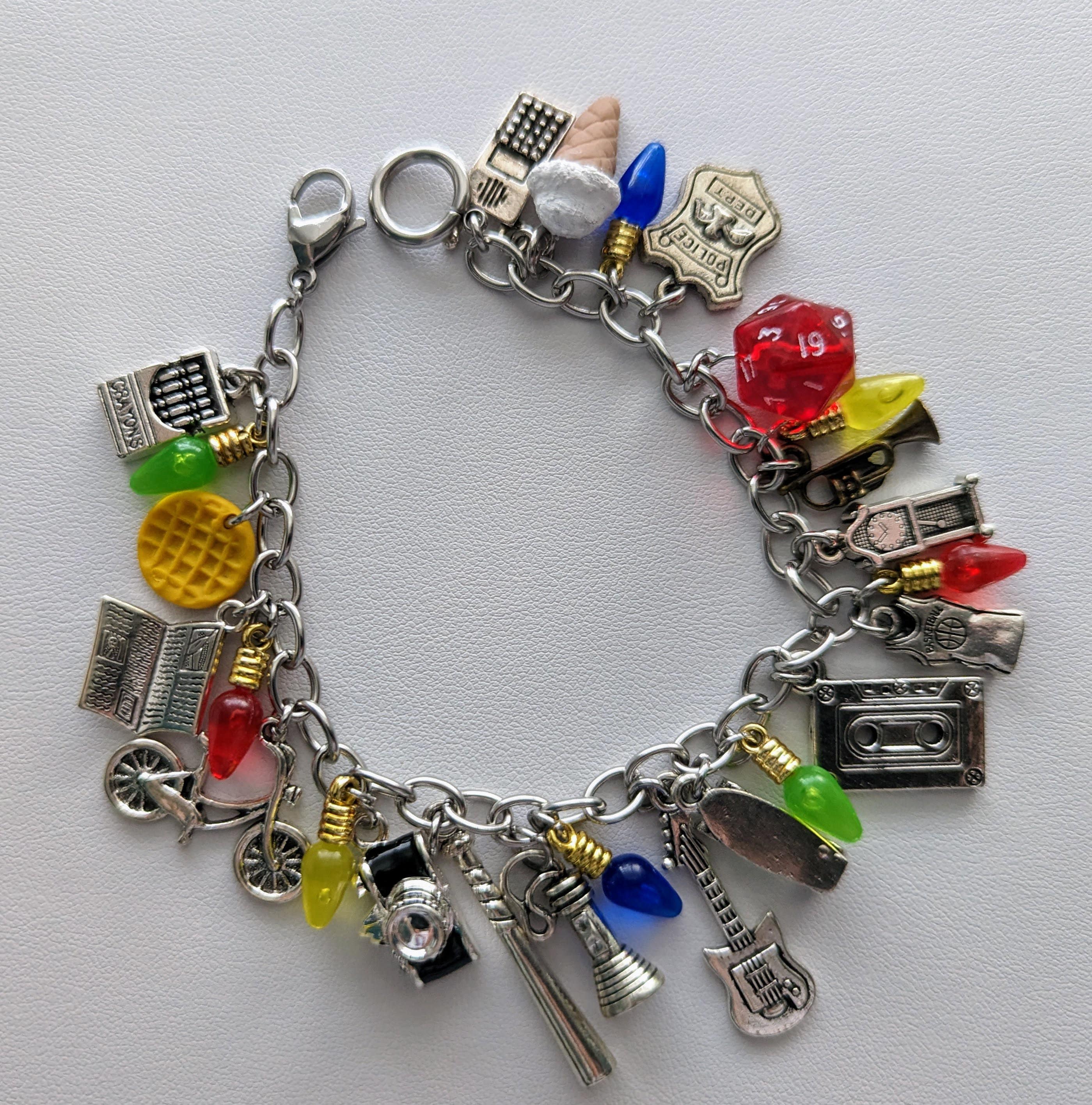 Stranger Things Inspired Charm Bracelet Etsy UK