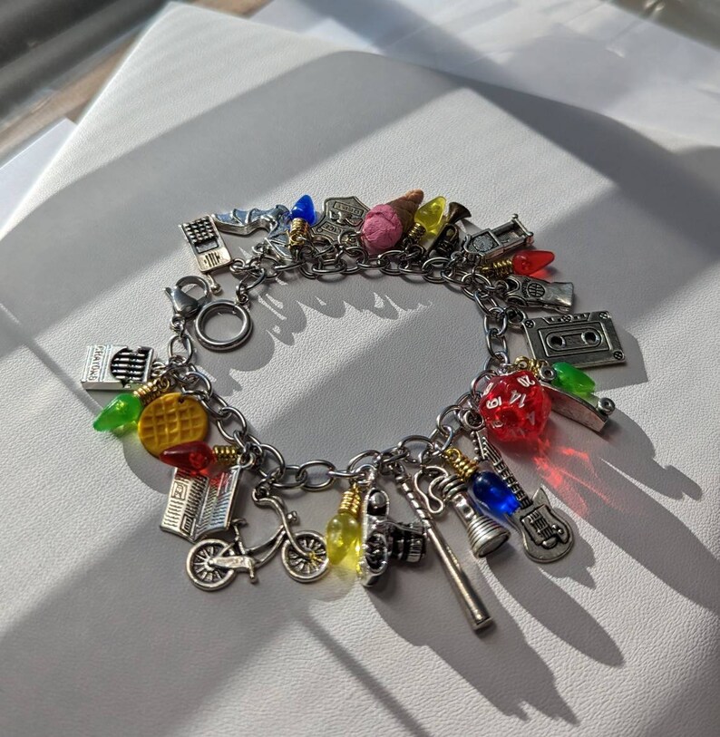 Stranger Things Inspired Charm Bracelet Etsy