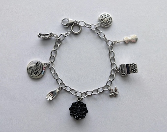 Wednesday inspired charm bracelet