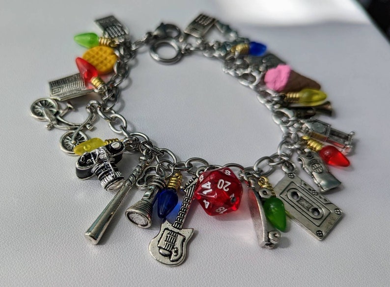 Stranger Things Inspired Charm Bracelet Etsy
