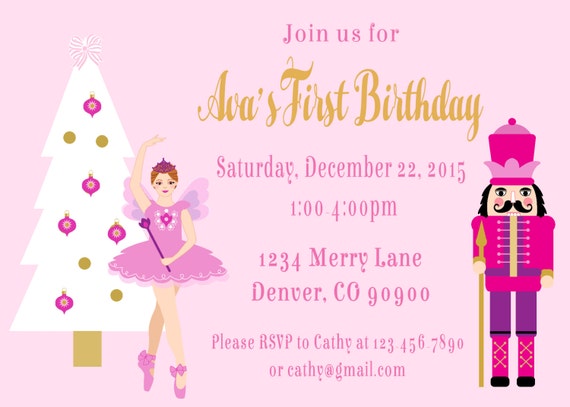 Nutcracker / Nutcracker Invitation / Nutcracker PDF Invitation / Nutcracker birthday Nutcracker baby shower / Nutcracker tea party Il_570xn