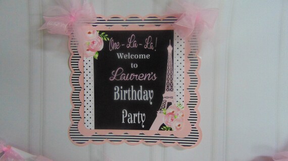 Paris Birthday - door banner - welcome banner - Paris 1st birthday Il_570xn