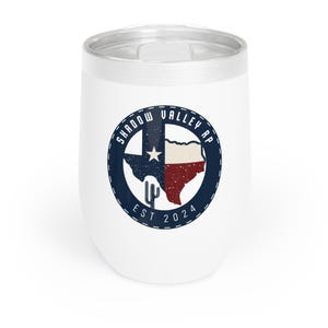 Texas-Themed Chill Wine Tumbler, Stainless Steel Wine Glass, Personalized Gift for Wine Lovers, Outdoor Picnics, Housewarming