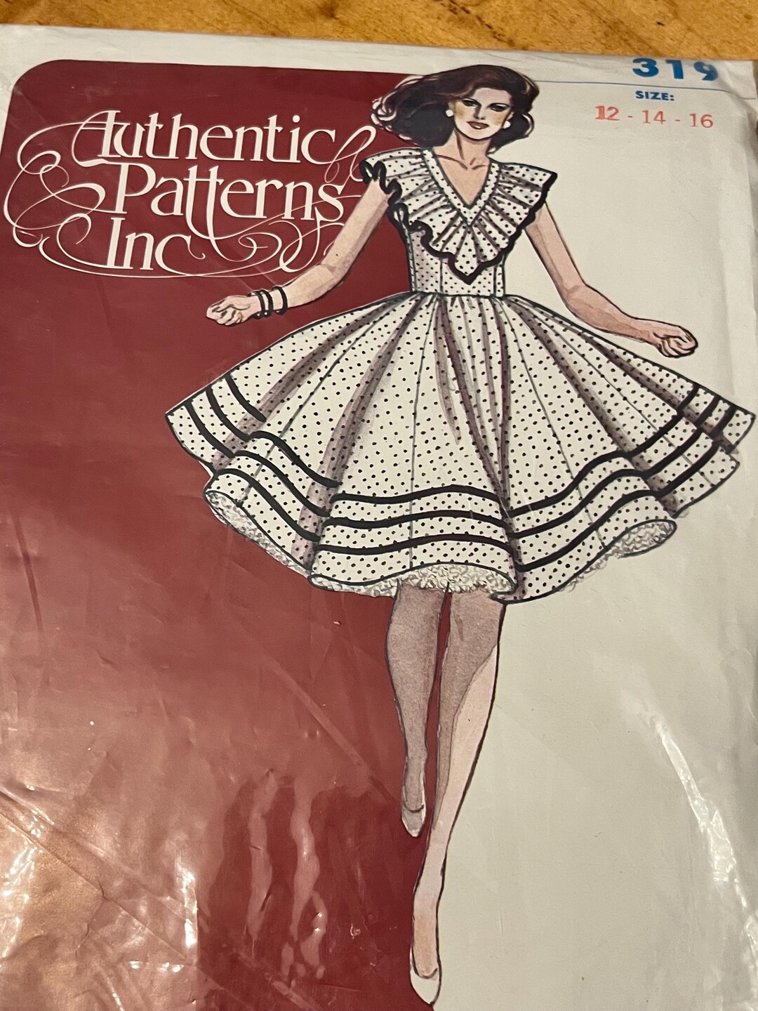 Authentic Patterns Inc 319 Sewing Square Dance Dress Vintage 80s Used ...