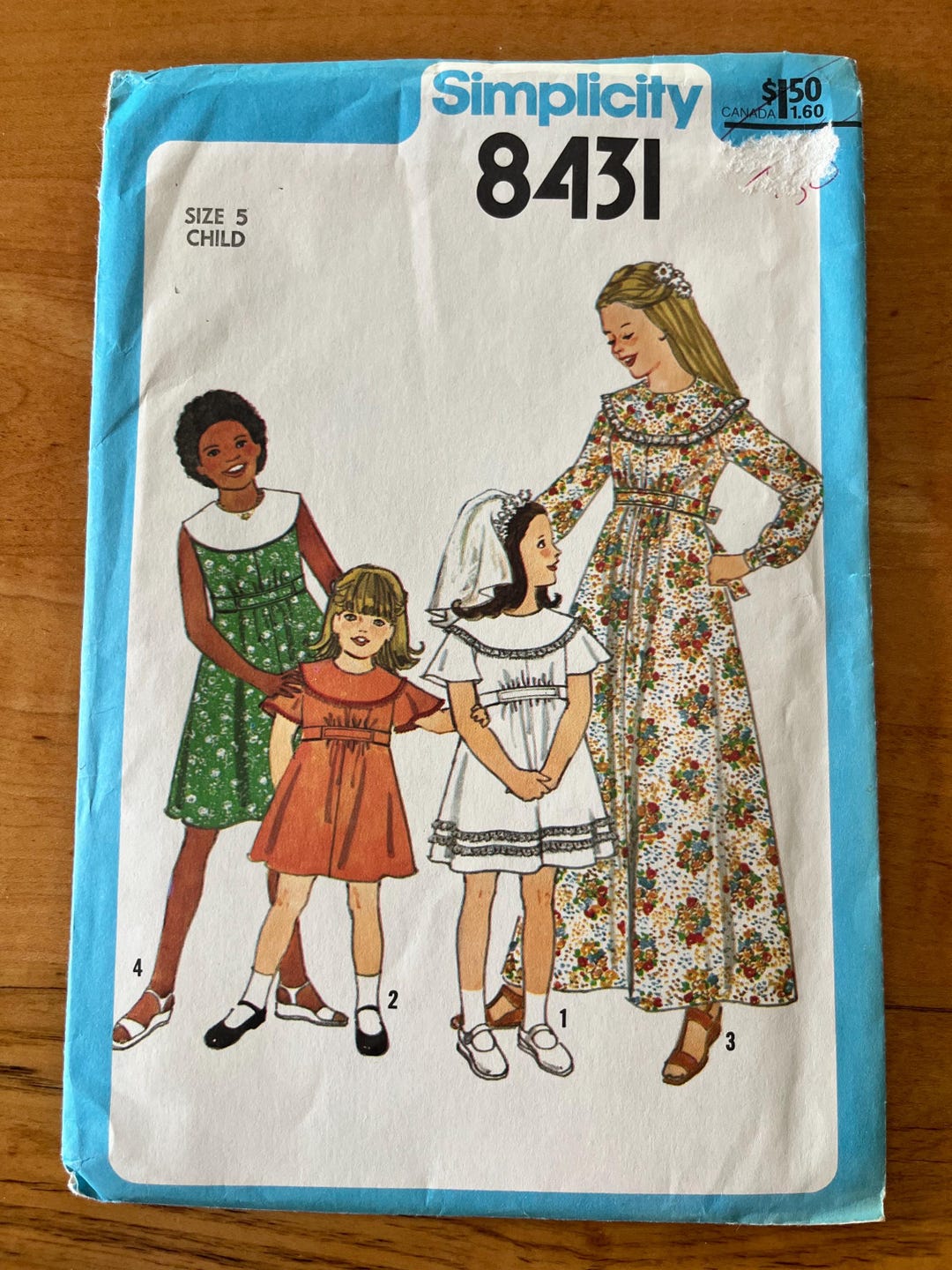 Little Red Simplicity Pattern New Simplicity 8431 Sewing Pattern Little Girl Dress With Collar ...