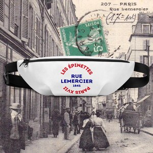 Paris Epinettes & Rue Lemercier Gürteltasche - Das praktische und trendige Accessoire, um Ihre Liebe zu Paris zu zeigen - Stempel 2
