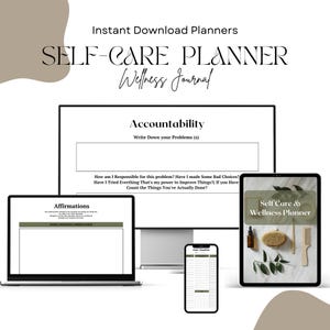 Self-Care Planner, Printable Wellness Journal, Mental Health Tracker, Daily Self-Love Routine, Digital PDF Planner, Instant Download