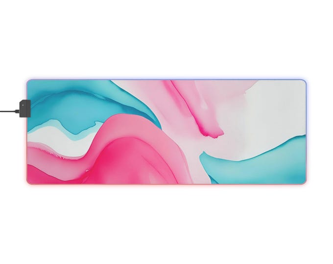 LED Gaming Mousepad XL - "Abstract Waves"