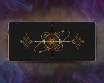 LED Gaming Mousepad XL - "Celestial Axis"