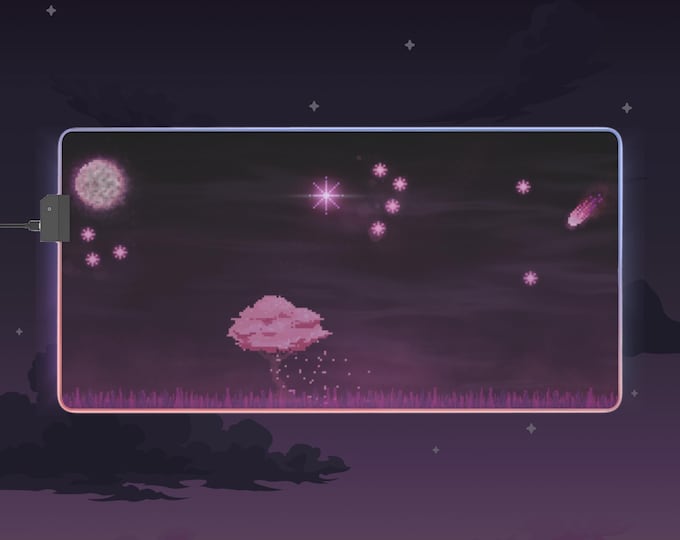 LED Gaming Mousepad XL - "Cherry Night"