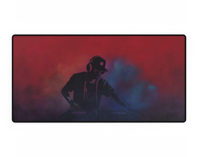 Gaming Mousepad XL - "Vibrant DJ" - Red