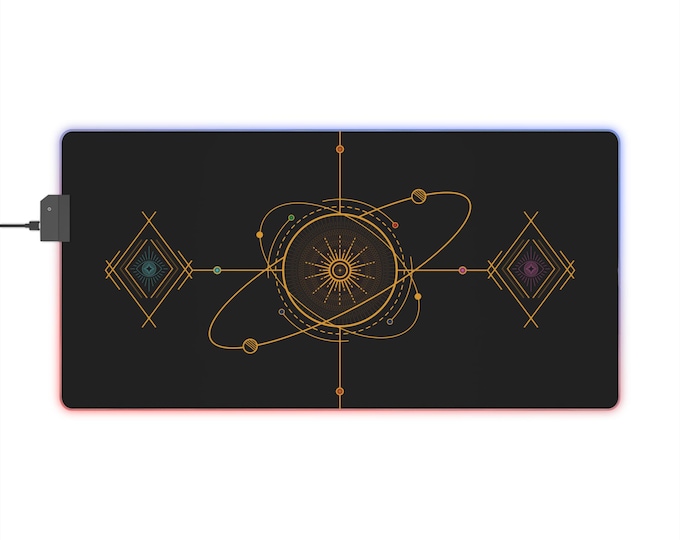 LED Gaming Mousepad XL - "Astral Mandala"